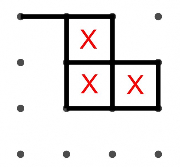 Dots game marking scores example