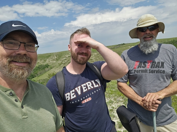 Shawn, Ethan and Delwin on Old Baldy