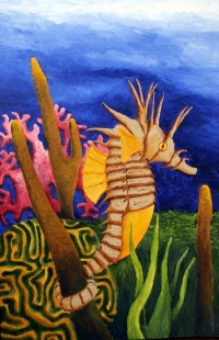 seahorse painting