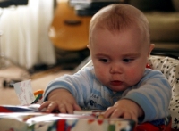 Hayden First Christmas Photo