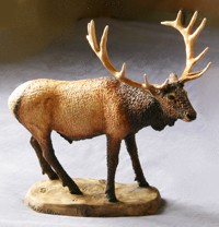 elk bull sculpture