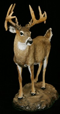 whitetail buck sculpture