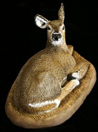 whitetail deer sculpture