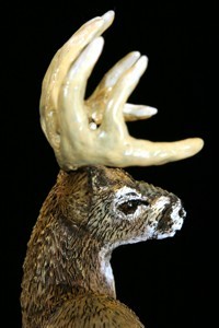 whitetail deer sculpture