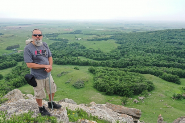 Delwin Olson on Old Baldy